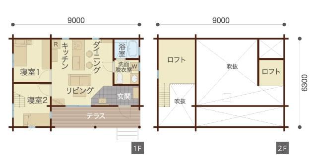 ログハウス Talo 商品プラン 石田建設 株 ココスマ注文住宅 長野県の新築一戸建て